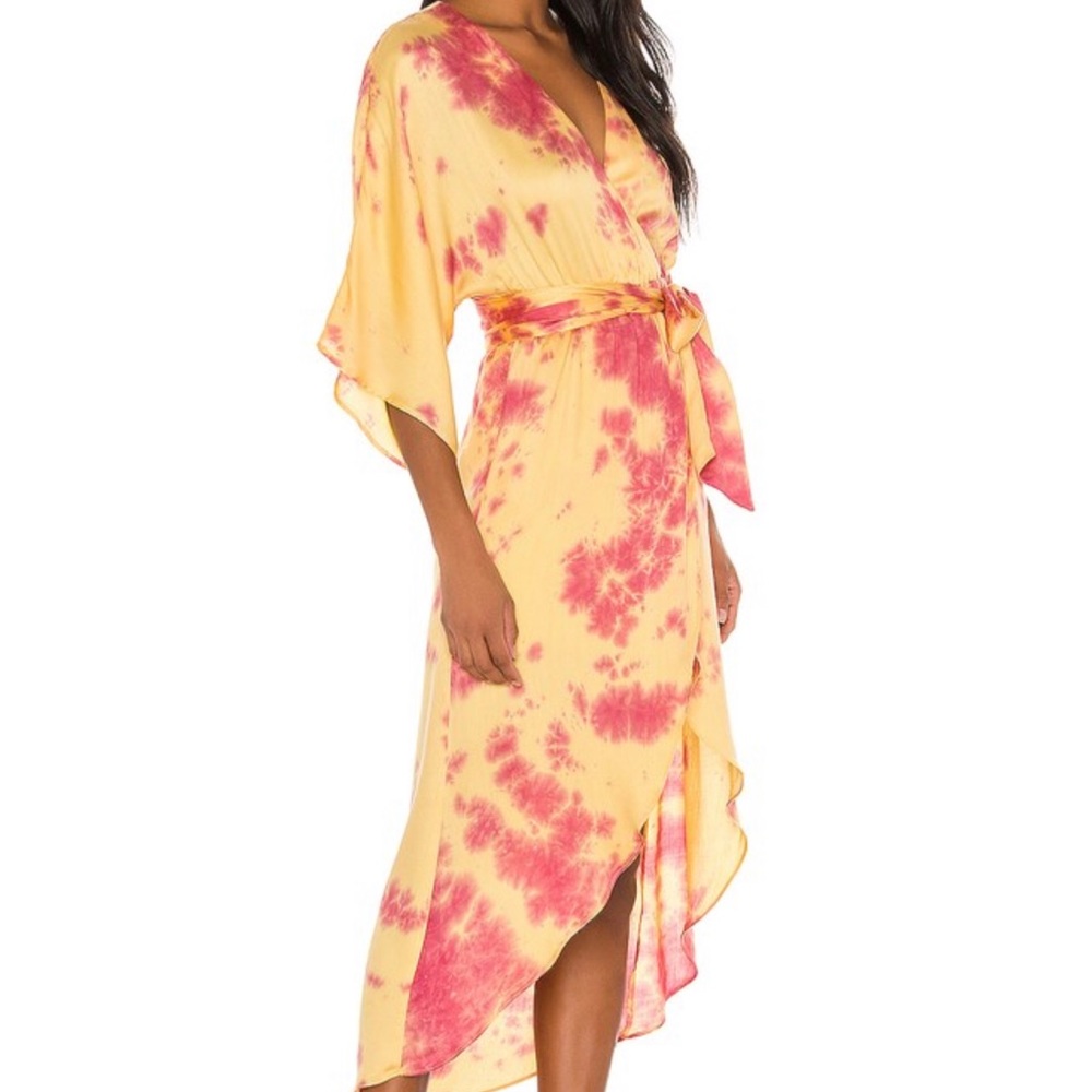 Privacy Please Savanna tie dye dress in Sunset